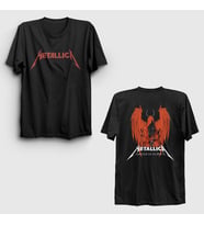Presmono Unisex Siyah Master Of Puppets V4 Metallica Sırt Baskılı T-Shirt 523348tt