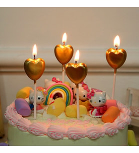 4 ADET GOLD KALPLİ PASTA MUMU KALPLİ DOĞUM GÜNÜ PASTA MUMU GOLD PASTA MUMU KALPLİ MUM GOLD CANDLE
