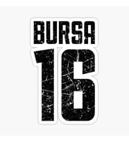 16 BURSA Sticker Yapıştırma Oto Etiket 17cm