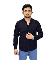 Erkek Spor Silim Fit Uzun Kol Gömlek BGL-ST04484 (Lacivert)