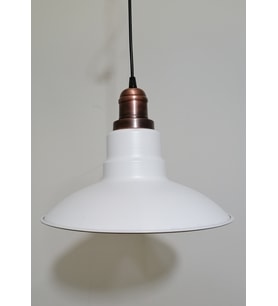 RİOLİGHT RETRO BEYAZ İÇİ BEYAZ TEKLİ METAL SARKIT ÇAP: 30CM (Siyah)
