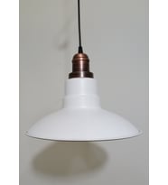 RİOLİGHT RETRO BEYAZ İÇİ BEYAZ TEKLİ METAL SARKIT ÇAP: 30CM (Siyah)