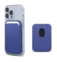 Apple iPhone 14 Pro Max 6.7'' Deri Cüzdan MagSafe Mavi