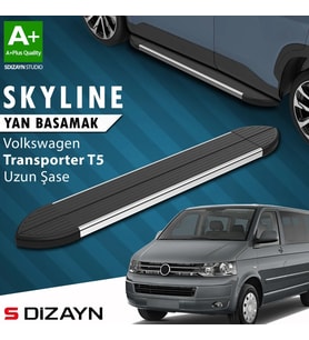 S-Dizayn VW Transporter T5 Uzun Şase Skyline Krom Yan Basamak 253 Cm 2003-2015 A+ Kalite