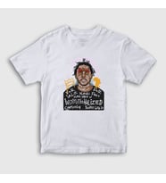 Presmono Unisex Çocuk Beyaz Kendrick Lamar T-Shirt 350539tt