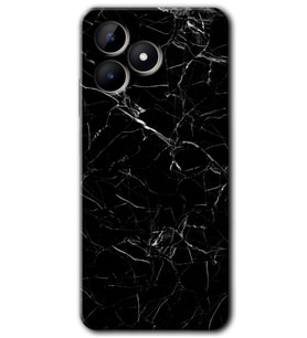 Realme C53 Kılıf HD Desen Baskılı Kılıf - Siyah Mermer