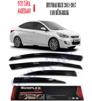 Hyundaı Accent Blue 2011-2017 Mugen Cam Rüzgarlığ Ön-Arka Sunplex (Siyah)