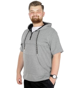 Mode XL Büyük Beden Sweat Kapşon Ted 22560 Gri
