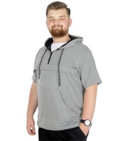 Mode XL Büyük Beden Sweat Kapşon Ted 22560 Gri