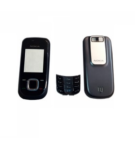 Nokia 2680s Kapak Nokia 2680s uyumlu Siyah Renk Ön Kapak Arka Kapak Tuş Takımı