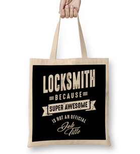 Locksmith Work Job Title Gift 01 Bez Çanta Uzun Saplı