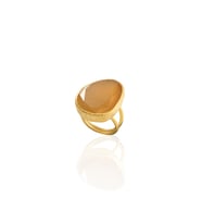 Kadir Jewellery 22 Ayar Altın Kaplama Kadın Fosil Taşlı Yüzük