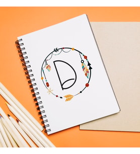 Baş Harf Tasarımlı Defter Kişiye Özel