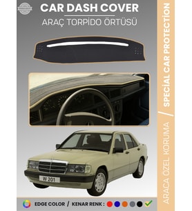 MERCEDES 190E W201 (1982-1993) Torpido Örtüsü Premium Kalite Torpido Koruma Özel Kesim UV Koruma