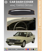 MERCEDES 190E W201 (1982-1993) Torpido Örtüsü Premium Kalite Torpido Koruma Özel Kesim UV Koruma