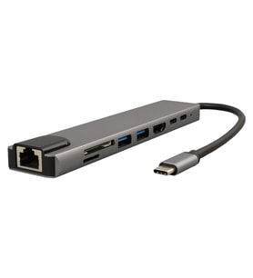 Raca RC-29630 Type-C 8in1 HDMI Çok Fonksiyonlu USB 3.0 Dock Station (Macbook - PC - Playstation - Xbox)