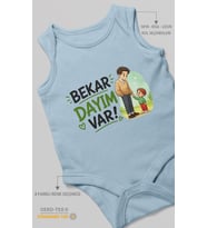 Bekar Dayım Var Sıfır Kol Bebek Zıbını %100 Pamuk