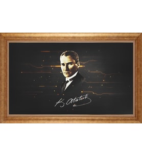 ALTIN ÇERÇEVELİ PASPARTULU TABLO CR1047