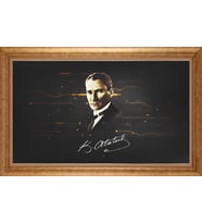 ALTIN ÇERÇEVELİ PASPARTULU TABLO CR1047