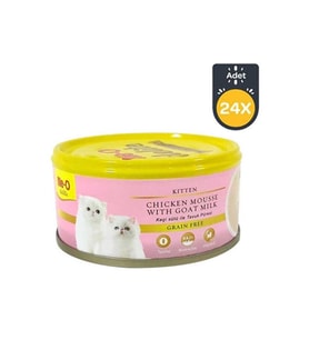 Me-o Tahılsız Kıyılmış Tavuklu Ve Keçi Sütlü Yavru Kedi Konservesi 80 gr X 24 Adet (Çok Renkli)