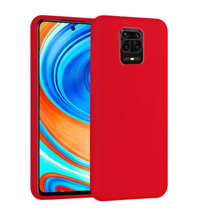 Xiaomi Redmi Note 9 Pro Max İçi Kadife Silikon Kılıf Kırmızı