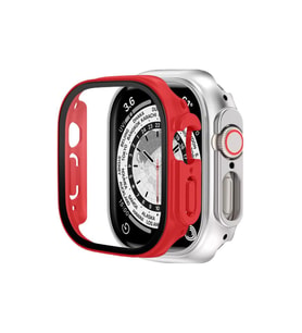 BİNANO APPLE WATCH ULTRA SENSE KASA VE EKRAN KORUYUCU KIRMIZI