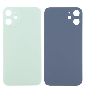 Apple iPhone 12 Mini Uyumlu Logolu Arka Pil Batarya Kapağı - LENS HARİÇ (Yeşil)
