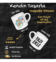 Kişiye Özel Nescafe Fincanı – 180 ml (Fotoğraflı) (Parlak Beyaz)