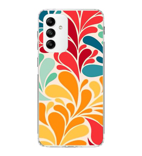 PrintiFy Samsung Galaxy M13 ile Uyumlu 1mm Slim Fit Retro Colors 5 Baskılı Şeffaf  Kılıf