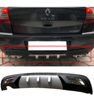 Renault Megane 2 Difüzör Difizör Gri + Kare Egzoz Görünüm C Tip 2002 - 2009