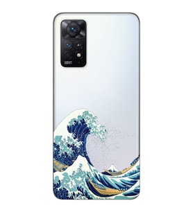 Xiaomi Redmi Note 12 PRO 4G Uyumlu Kanagawa Dalga Tasarımlı Şeffaf Telefon Kılıfı
