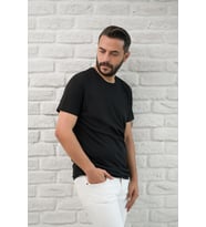 Paul Martin Slimfit Fit Bisiklet Yaka Rayon Kumaş Full Likralı T-shirt