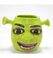3D Shrek Tasarımı Porselen Kupa Bardak (Çok Renkli)