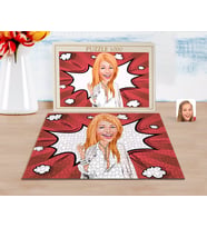 BK Gift Kişiye Özel Kadın Model Karikatürlü 1000 Parça Profesyonel Puzzle-2