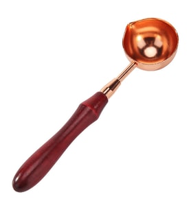 Ahşap Saplı Retro Mum Mühürü Eritme Kaşığı Rose Gold