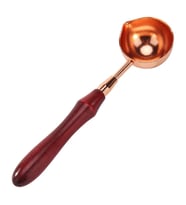 Ahşap Saplı Retro Mum Mühürü Eritme Kaşığı Rose Gold