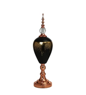 Vitale Amber Bronz Kapaklı Vazo 60 cm AK.JE0011