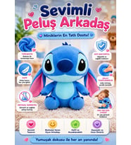 Stitch Peluş Oyuncak 30 Cm Yumuşak Hediyelik Sevimli Oyun ve Uyku Arkadaşı Orta Boy