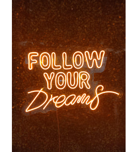 follow your dreams neon led tabela(60x40cm)