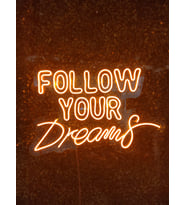 follow your dreams neon led tabela(60x40cm)
