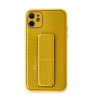 İphone 12 Kılıf Co Karbon Standlı Kapak - Sarı