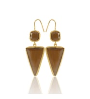 Kadir Jewellery 22 Ayar Altın Kaplama Kadın Sallantılı Küpe -El İşçiliği Ve Hipoalerjenik Küpe