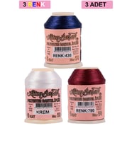 3 Adet Altınbaşak Oya ve Dantel İpi 20 gr - Royaleks - No: - 790 - 430