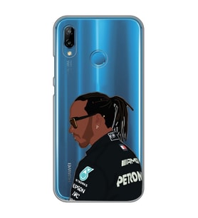 Huawei P20 Lite Uyumlu Lewis Hamilton Desenli Şeffaf Telefon Kılıfı