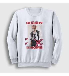 Presmono Unisex Beyaz Cherry Bomb K-Pop Nct 127 Sweatshirt 275458tt