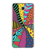 PrintiFy Samsung Galaxy J7 Prime 2 ile Uyumlu 1mm Slim Fit Retro Colors 4 Baskılı Şeffaf  Kılıf