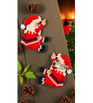 Miyuki Boncuk El Yapımı Noel Baba Yılbaşı Christmas 1 Noel Broş - Yaka Iğnesi