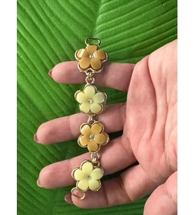 12X2 CM TAŞLI ÇİÇEKLİ ÇELİK DİKİŞ GİYİM ÇANTA AKSESUARI