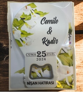 10 Adet Söz, Nişan, Nikah, Düğün Hediyesi Balon Açacak Magnet Kart ve Ambalajlı Tek Tek (blnmg1)