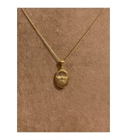 925 Ayar Gümüş Gold Renk Güvercin Desen Zincirli Kolye